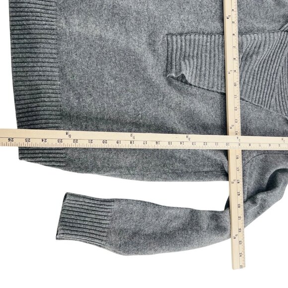 J. Crew Womens Gray Wool Blend Sweater With Zipper Collar & Ribbed Trim Size M - Picture 4 of 7